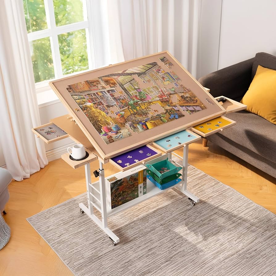Amazon.com: LAVIEVERT 1500 Piece Tilting Puzzle Table with 5