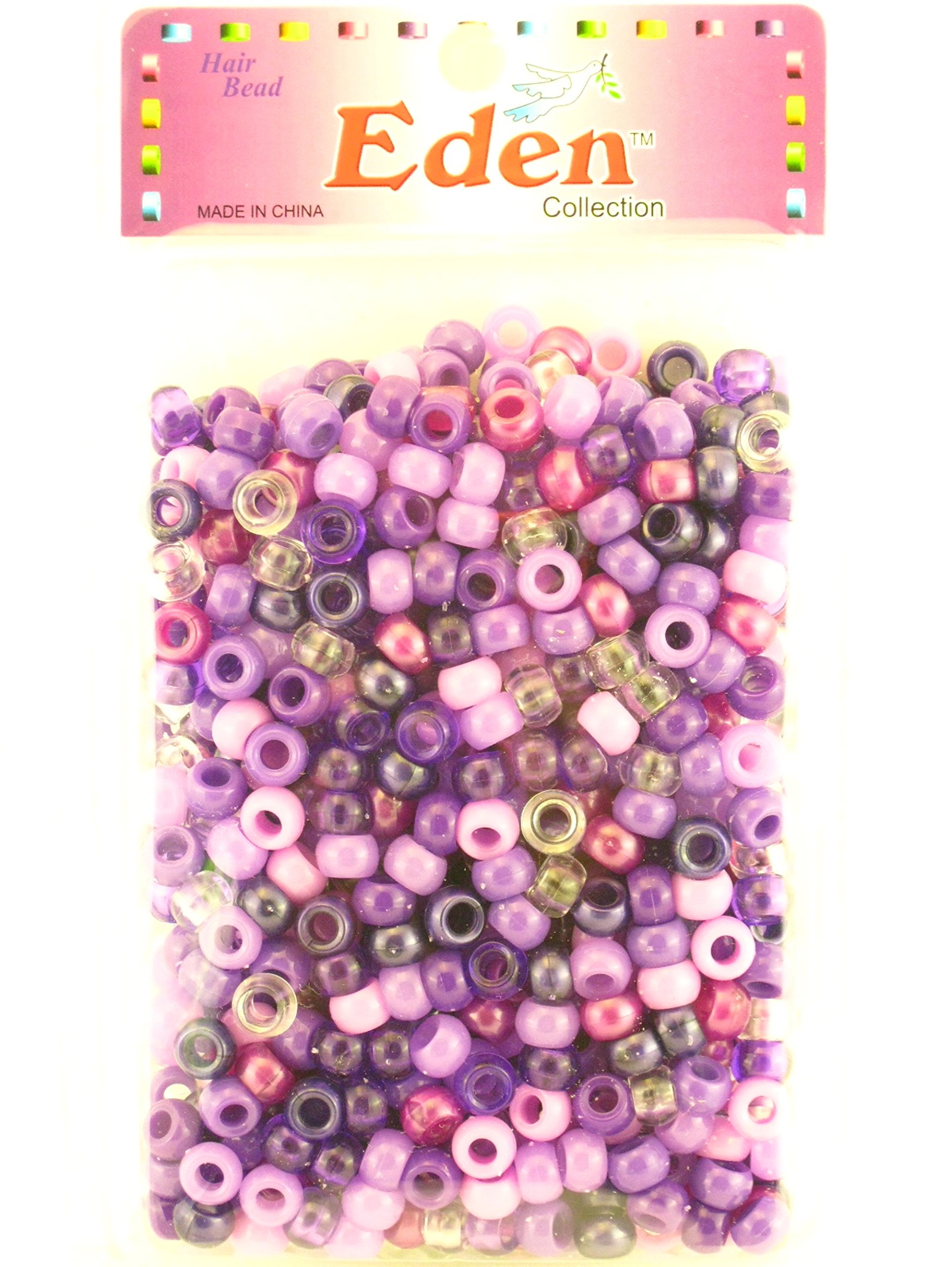 Eden Pony Braiding Hair Beads - Approximately 700 Pcs. (Purple Mix)