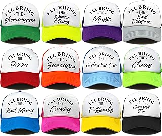 Funky Junque Trucker Hat - 12 Pk - IBT (Bail,B-decisions,Chaos,Crazy, F-bombs,G-rap,Getaway,D-moves,Music,Pizza,Shenan,Sarcasm)