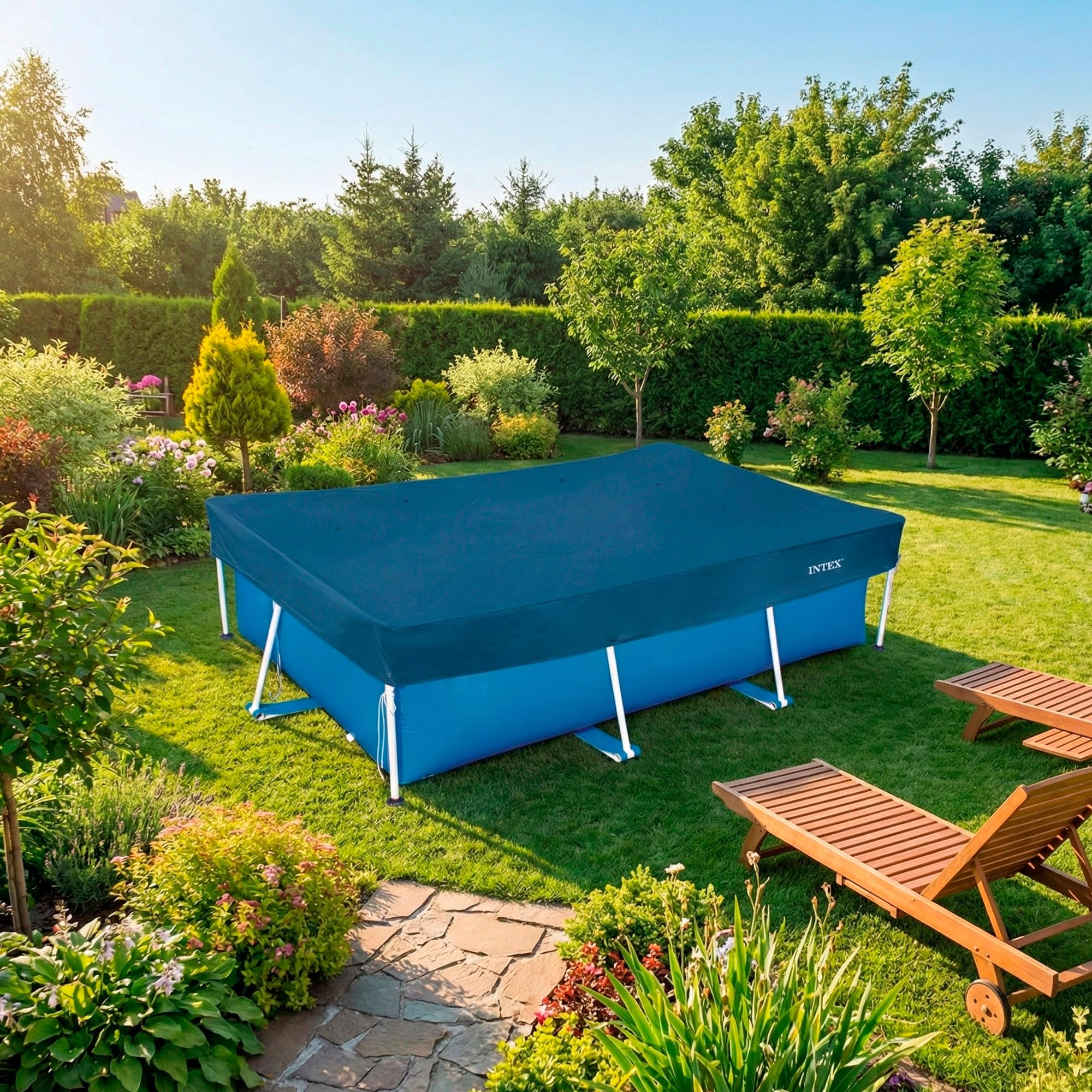 Intex 28078 - Copertura Invernale per Piscine Fuori Terra Rettangolari, 300x200 cm