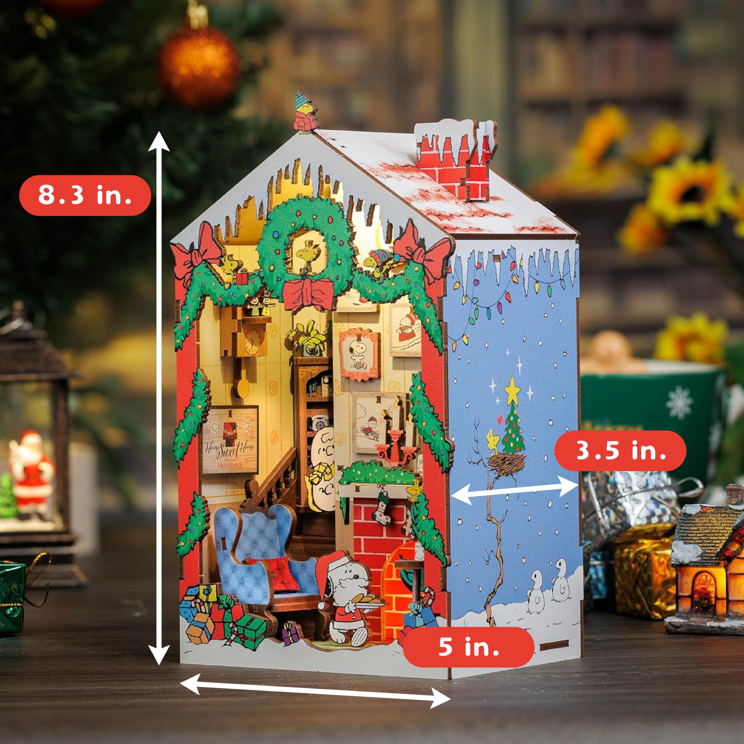 Amazon.com: Hands Craft Peanuts Christmas Book Nook Kit. Touch