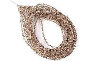Champagne Herkimer Diamond Quartz Beads: Uncut Chips Diamond Strand