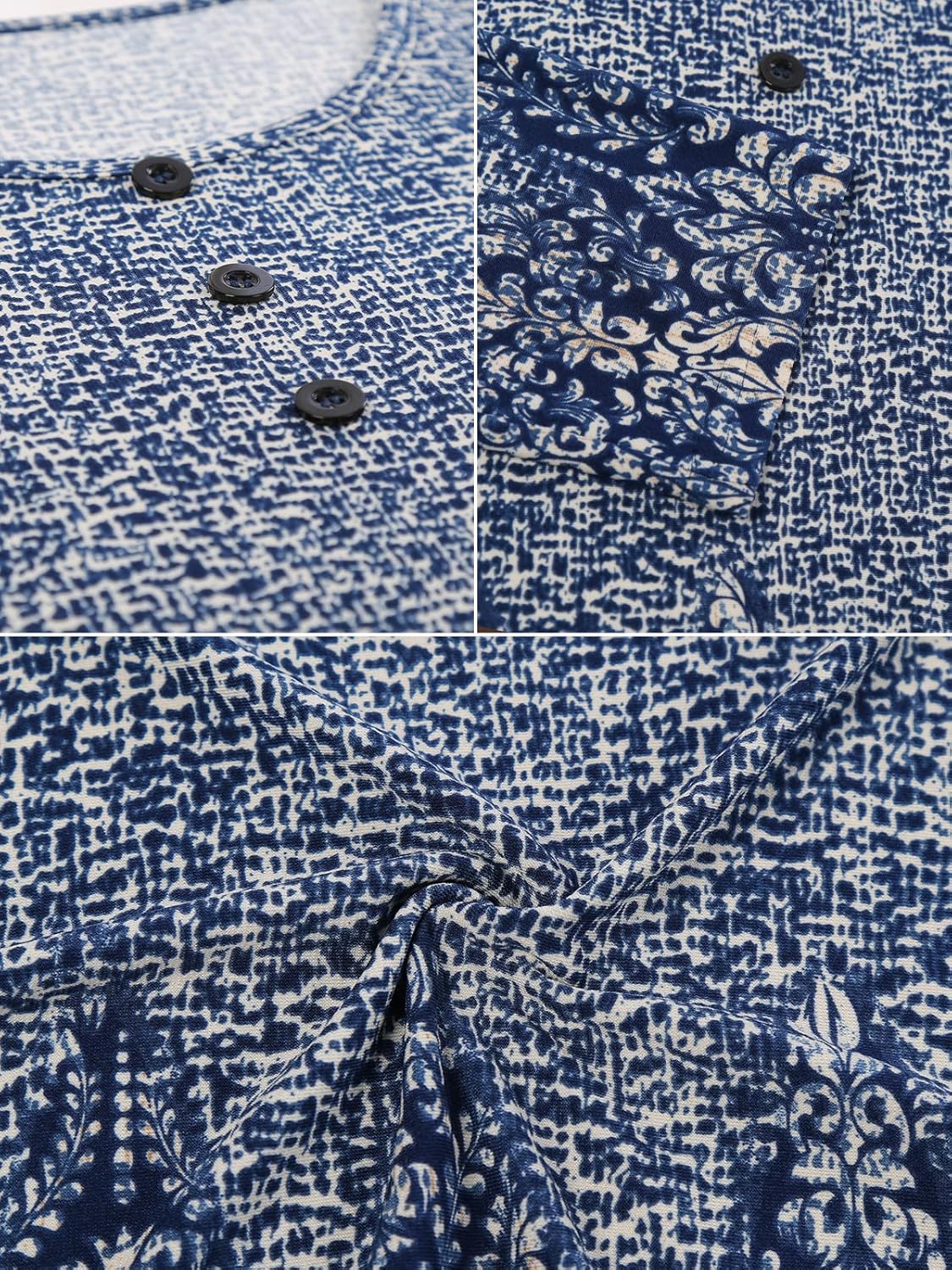 BAISHENGGT Womens Tops 3/4 Sleeve Round Neck Casual Tunic Tops Fall Fashion 2025 Dressy Casual Blouses - Image 6