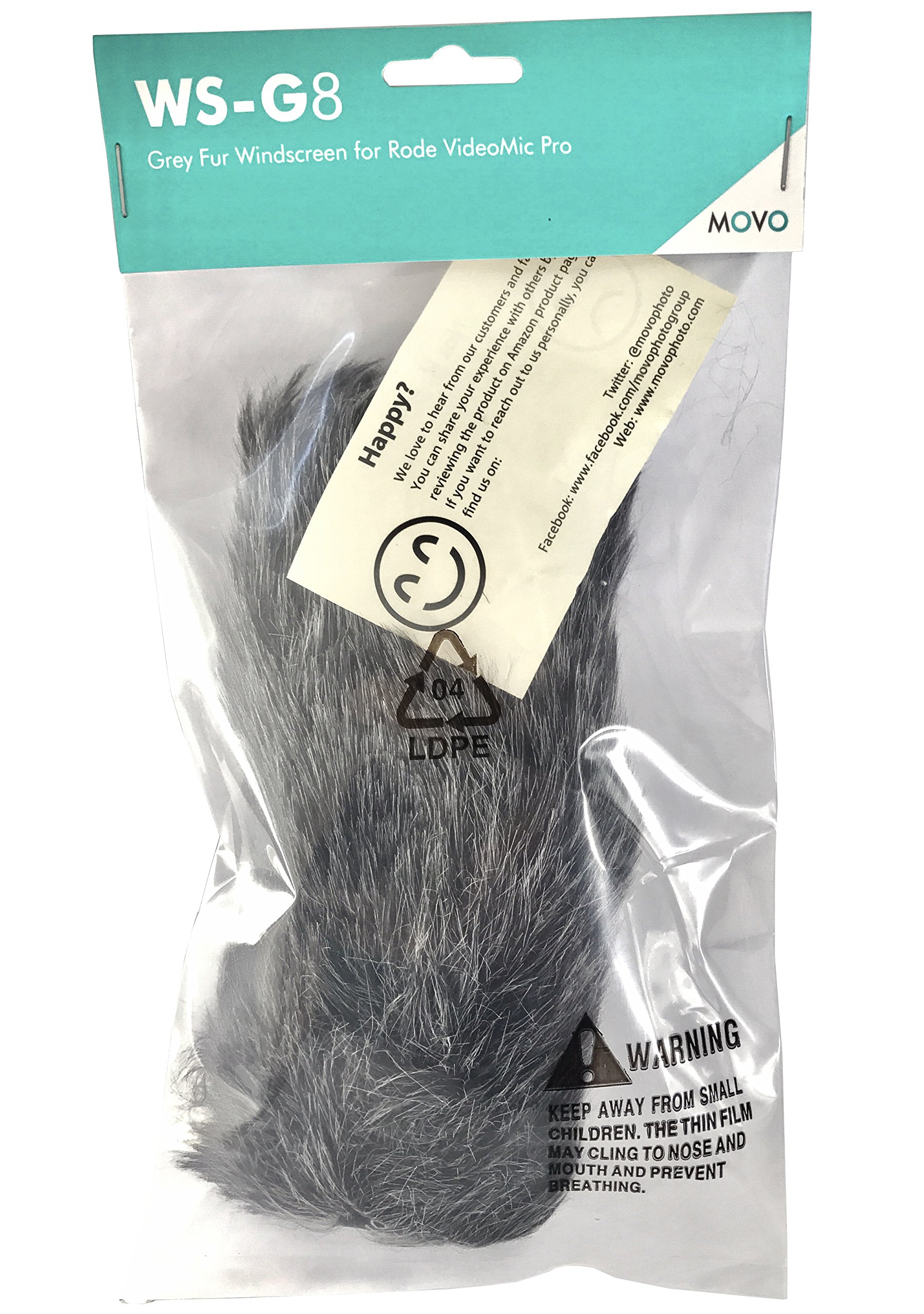 Amazon.com: Movo WS-G8 Furry Outdoor Microphone Windscreen Muff