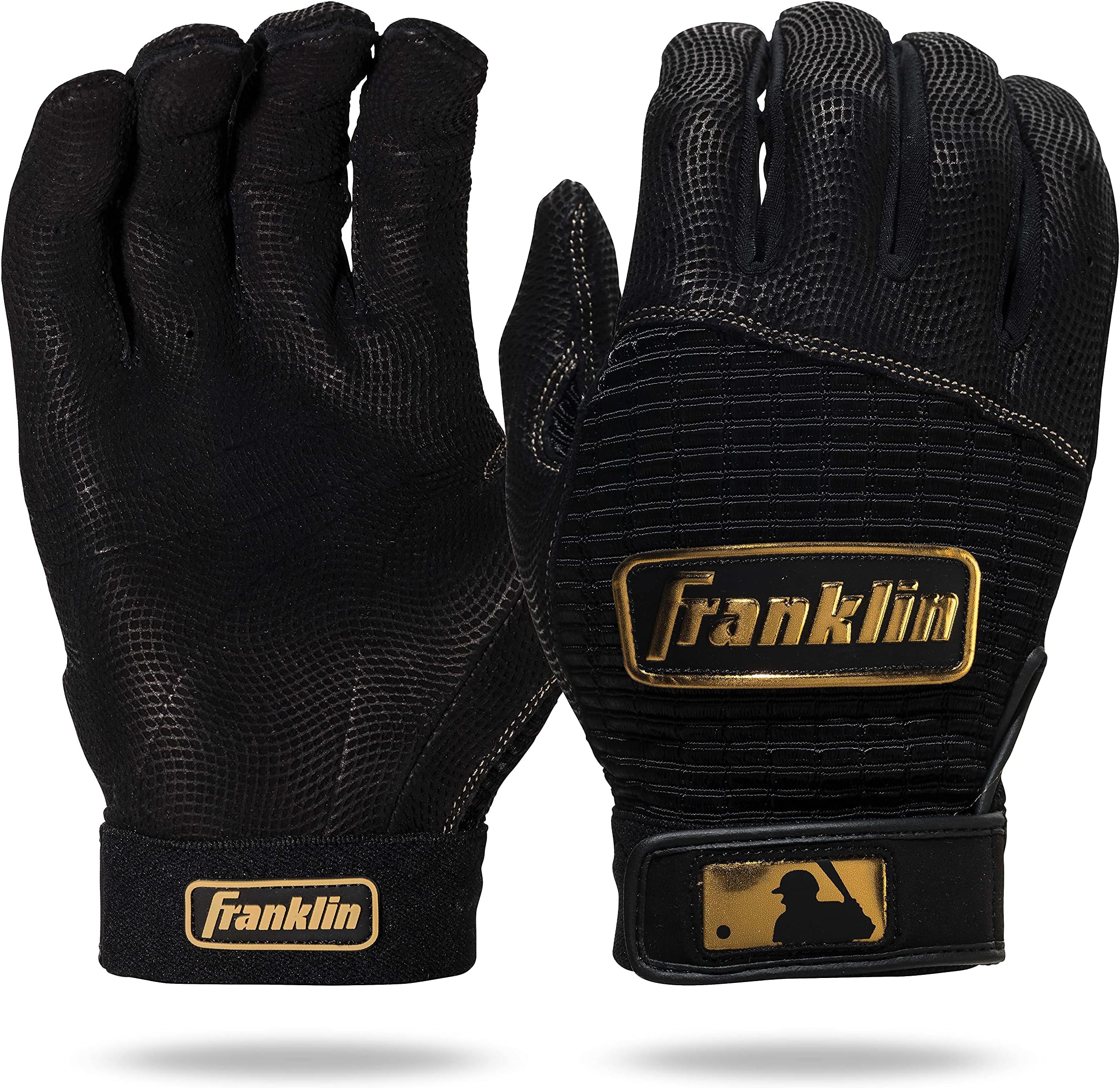 MLB Pro Classic Baseball Batting Gloves - Adult and Youth Sizes - Premium Pro Grade Quality Leather - Excellent Breathability