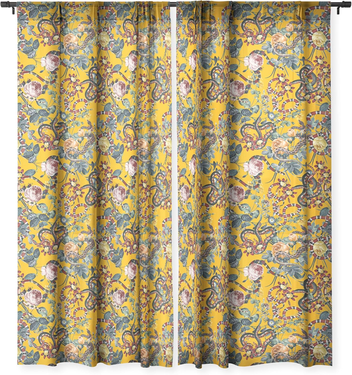 Society6 Sheer Curtains - Window Decor by Burcu Korkmazyurek - Extra Long Floor to Ceiling Curtains, 50" x 84", Dangers in The Forest III