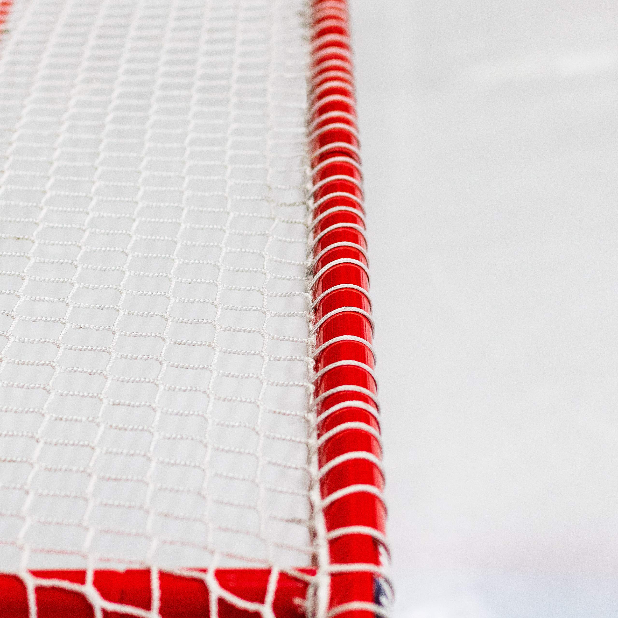 FORZA But de Hockey sur Glace 1,8m x 1,2m – Cages de Hockey en 3,8cm Acier avec 5 mm Filet | Classique Cage de Hockey – Taille Réglementaire