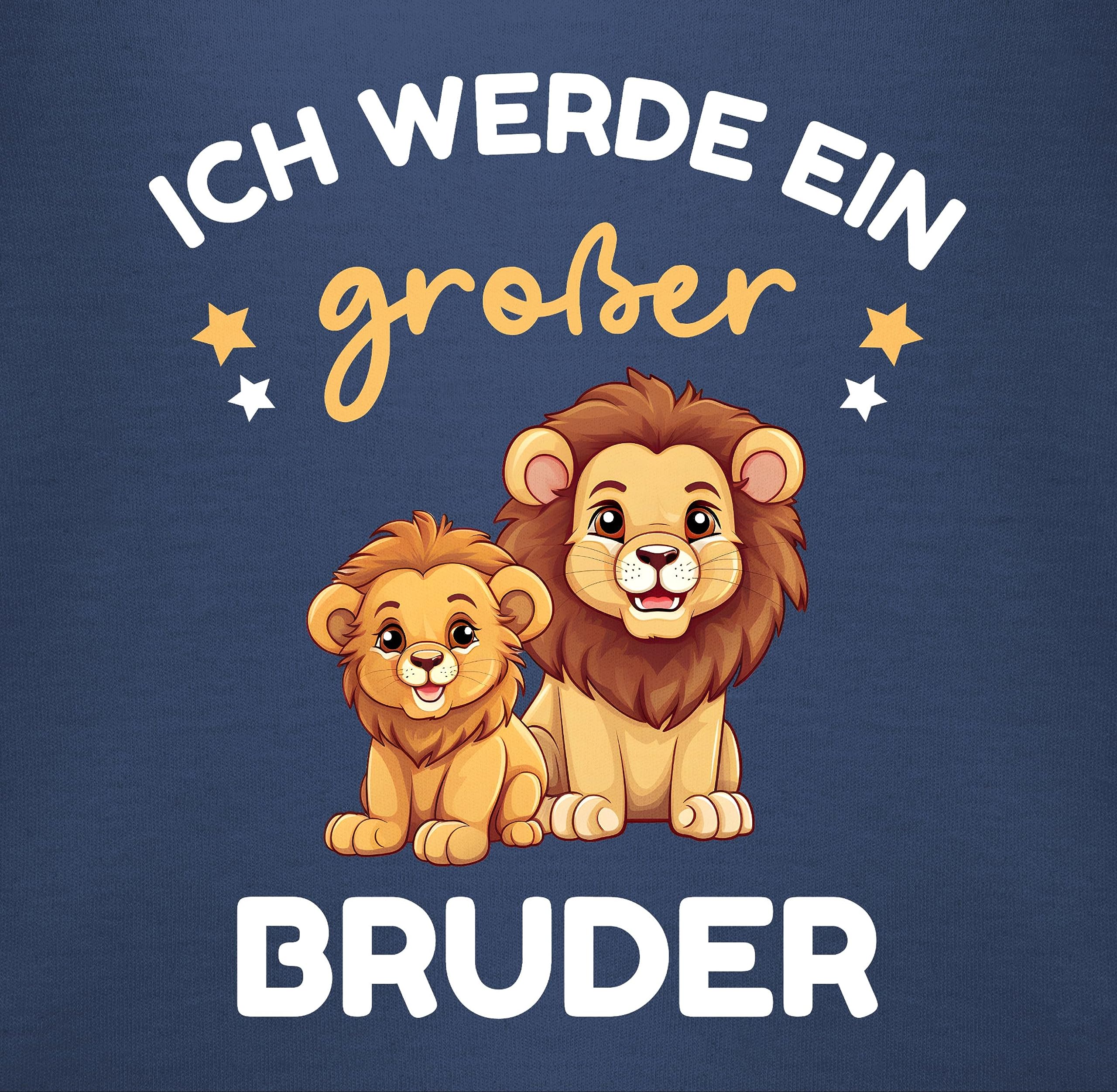 Shirtracer - Baby Body Kurzarm - Ich werde großer Bruder Geschenk Löwen