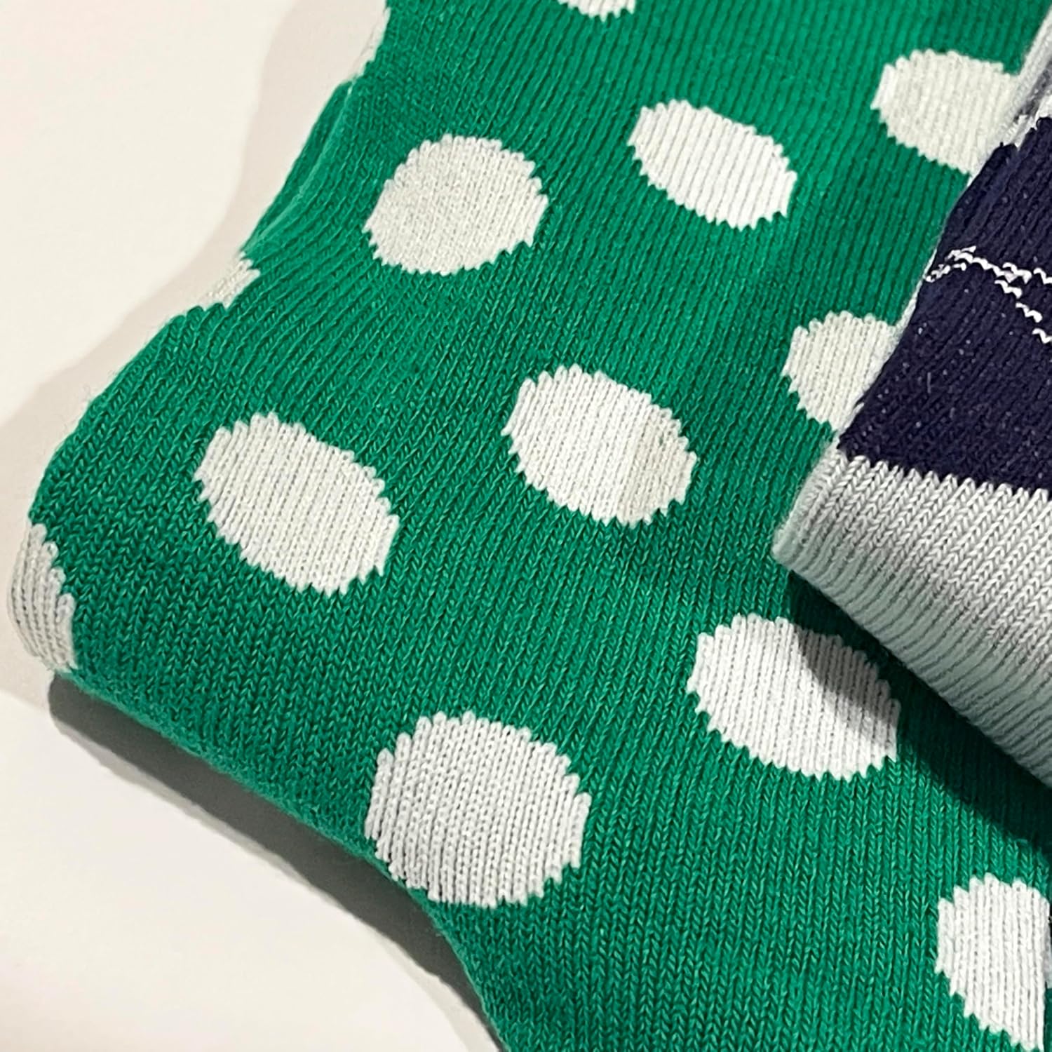 Spotlight Hosiery Men's Polka Dots Dress Socks, Green/White, Size 10-13, 1PR - Image 5