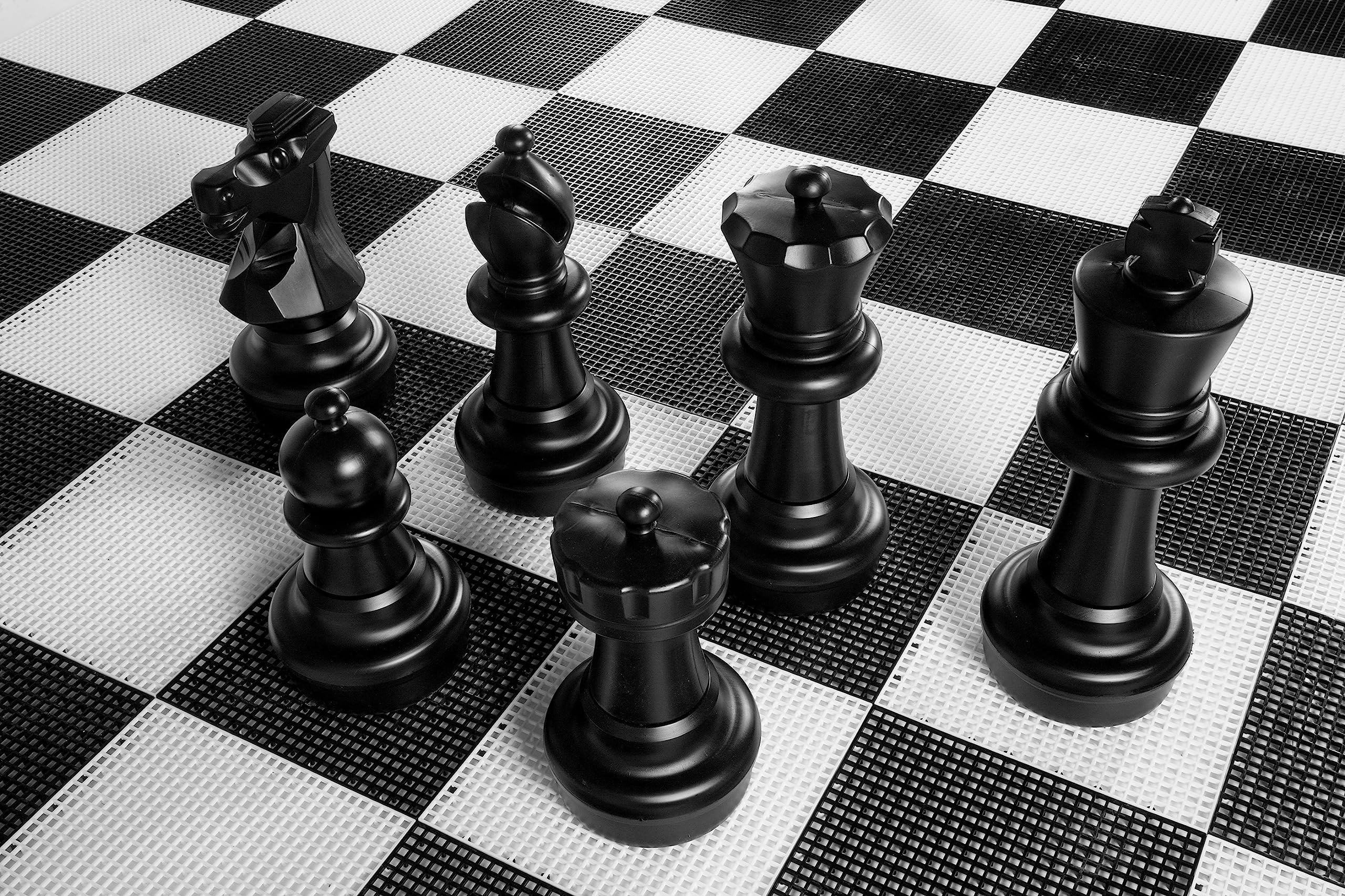 Uber Games Giant Ajedrez Pieces, 60cm King, Plastic, Black and White