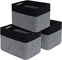 Vista 17 de MINTWOOD Design Paquete de 3 cestas de almacenamiento para estantes, sala de juegos y aula, cesta de libros, cubos de almacenamiento decorativos