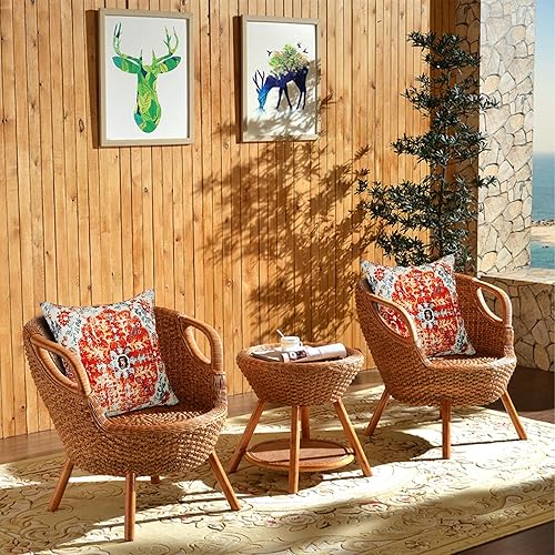 Miniatura 2 de Juego de 4 fundas de almohada bohemias de 18 x 18 pulgadas, fundas de almohada de lino naranja para exteriores, fundas de almohada cuadradas con