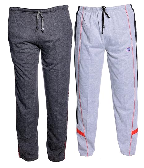 Multicolor Cotton Trackpants for Men (Pack of 2)-D1A_D7M_02-P