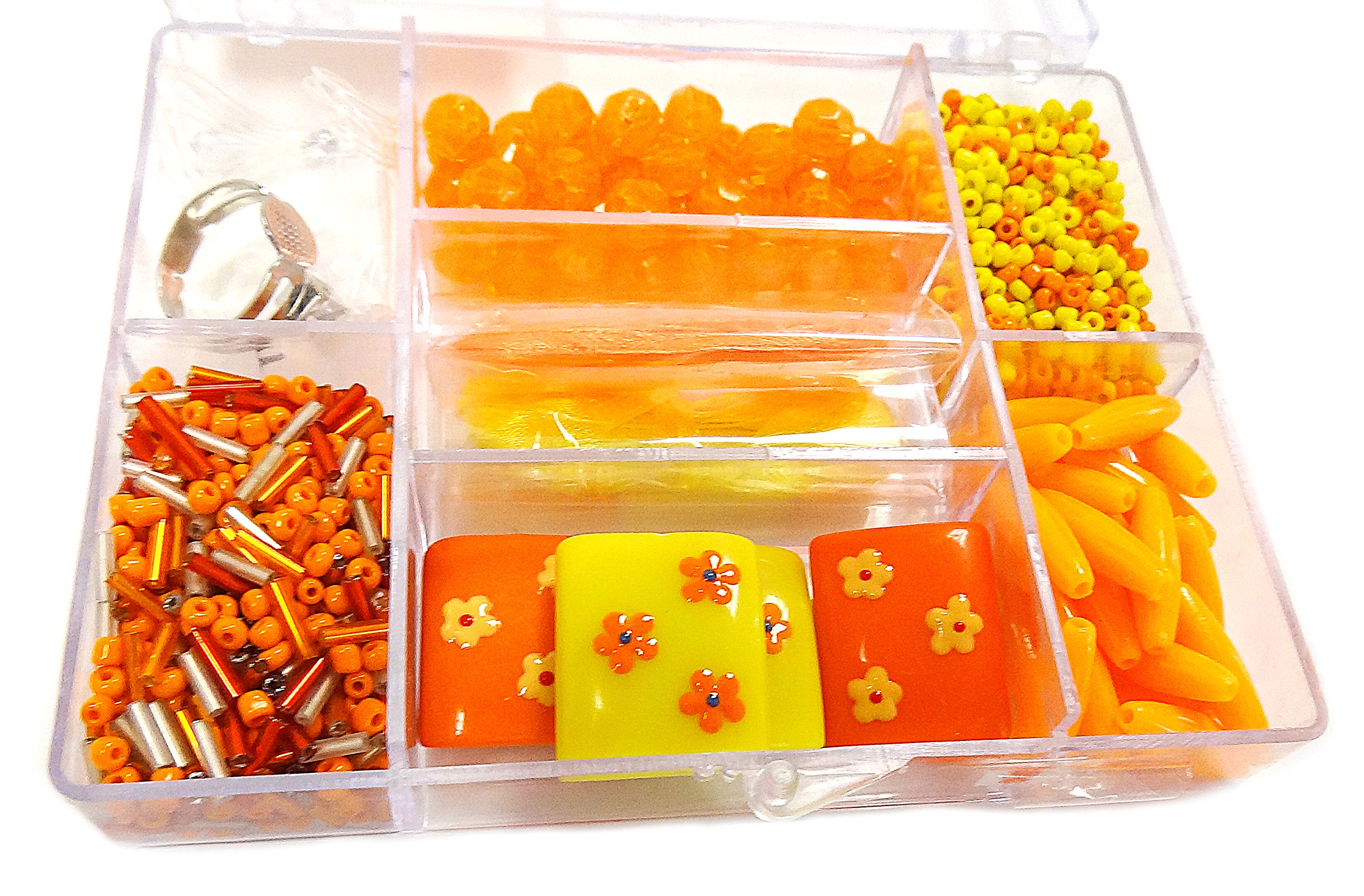 Linpeng Jewelry Making DIY Beads Set, Orange