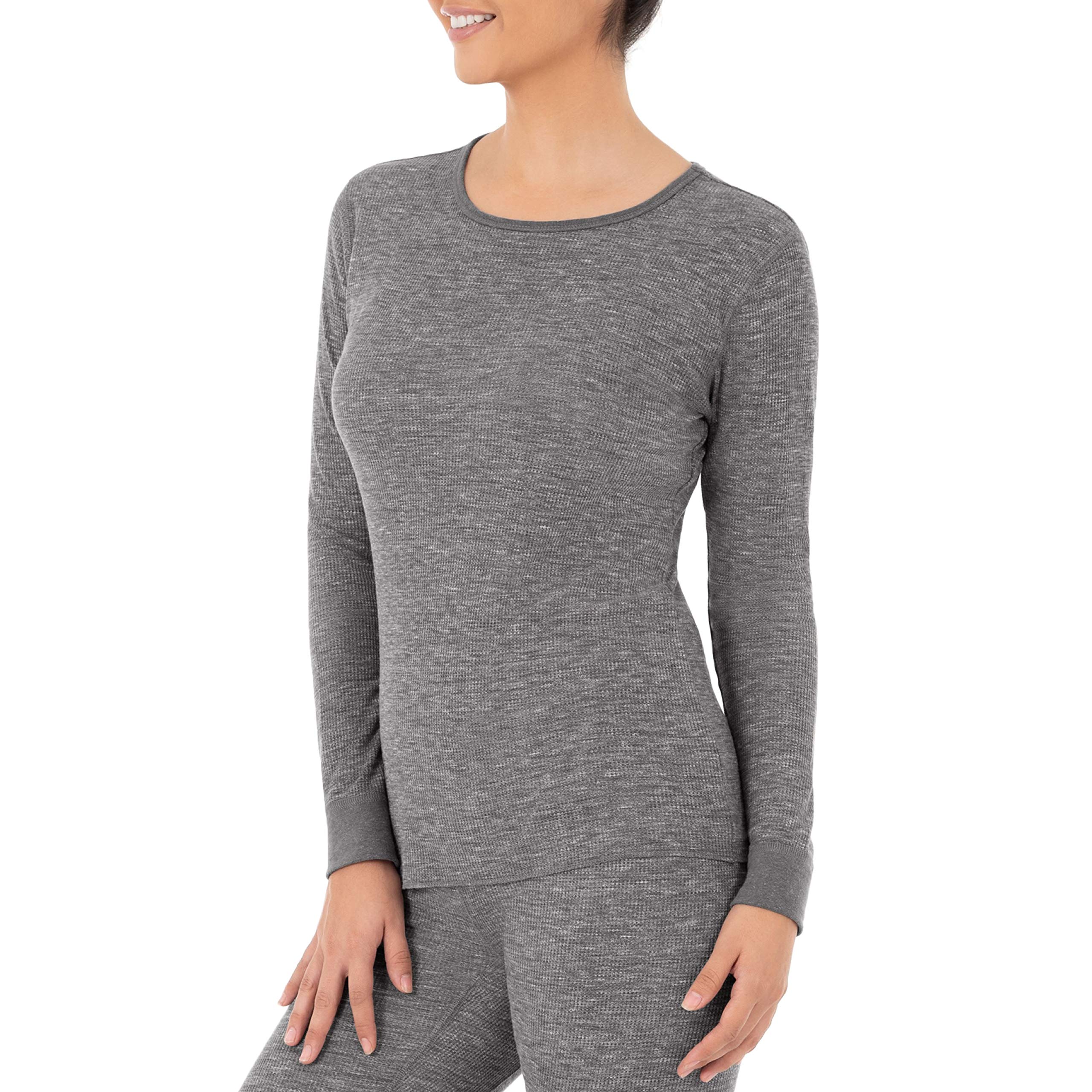 Fruit of the Loom Góra od pidżamy Kobiety Micro Waffle Premium Thermal Crew Top
