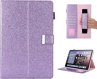 iPad 10.2 ケース 2021/2020/2019モデル ケース ペン収納 iPad Air3/Pro 10.5 兼用 PUレザー 手帳型 ひび割れ防止 耐衝撃 全面保護 アップルペンシル収納可 オートスリープ&スタンド機能付き 全面保護 新型iPad 10.2/iPad 10.5 対応 スマートカバー (紫)