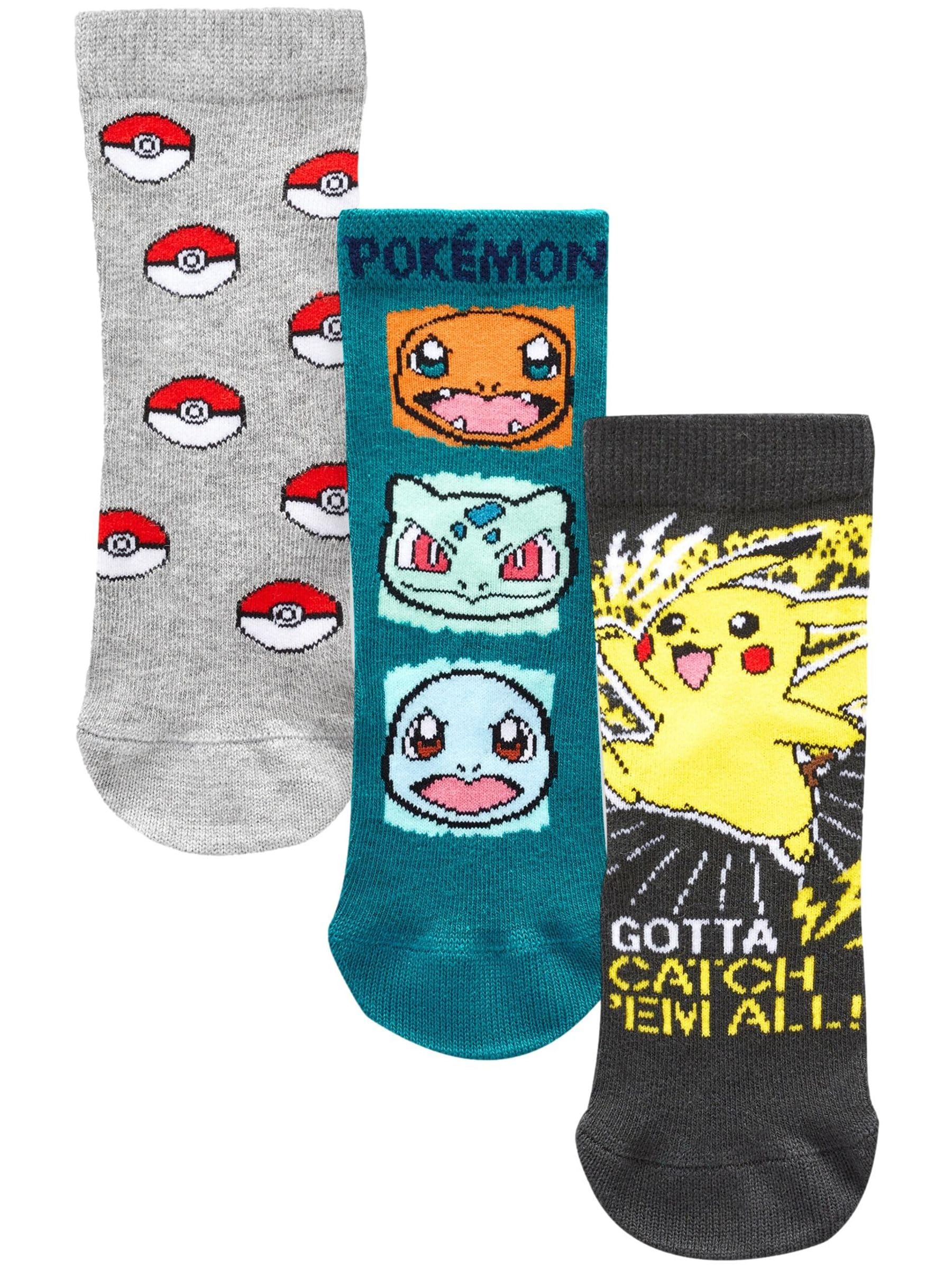 NEXT Garçon Chaussettes Gaming sous licence en coton majoritaire, 3 paires Pokémon Multi 26.5-30.5