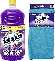 Vista 13 de Fabuloso Limpiador multiusos y limpiador de suelos, concentrado 2 veces, aroma a lavanda, 56 onzas líquidas