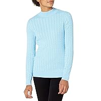 Amazon Essentials Maglione a Lupetto a Coste a Maniche Lunghe Leggero vestibilità Classica Donna