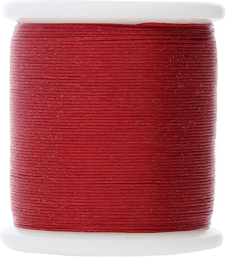 Miniatura 6 de KO Hilo de cuentas de nailon, color rojo intenso, preencerado japonés 100% nailon, 330TEX, cables anudados resistentes a enredos, carrete de 164.0