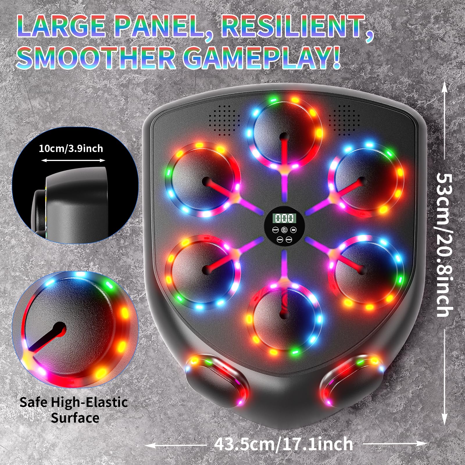 Music Boxing Machine per Adulti con Luci LED Bluetooth e Guantoni Allenamento Ideale Casa Ufficio Palestra Attrezzatura Professionale
