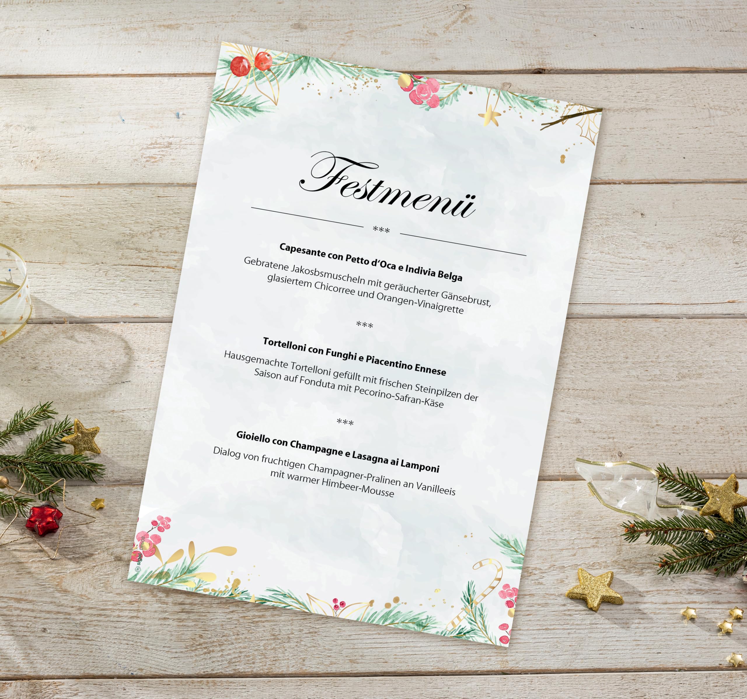 SIGEL DP608 Christmas Motif Papers "Christmas Magic Watercolor" - Grey - 90 GSM - A4-25 Sheets, multicoloured - Image 3
