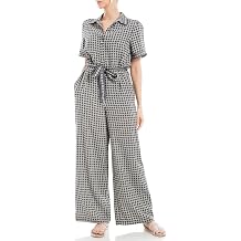 Max Studio Women's Button Top Collar Jumpsuit