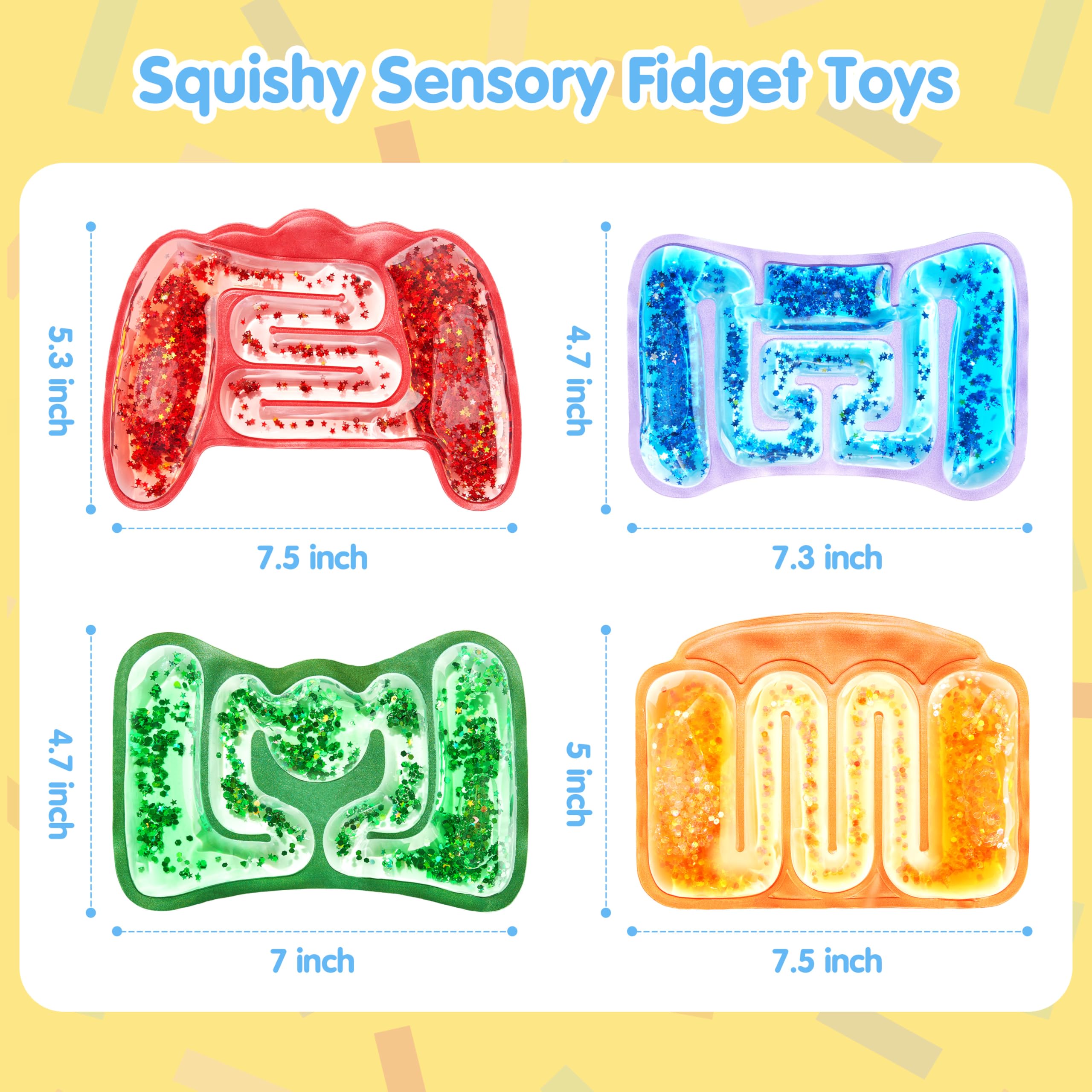 JOYIN Fidget Sensory Toys for Kids Autism Sensory Tubes Soft Toys for Kids Autism Hyperactivity Stress Reliever Classroom Party Souvenirs - Image 2