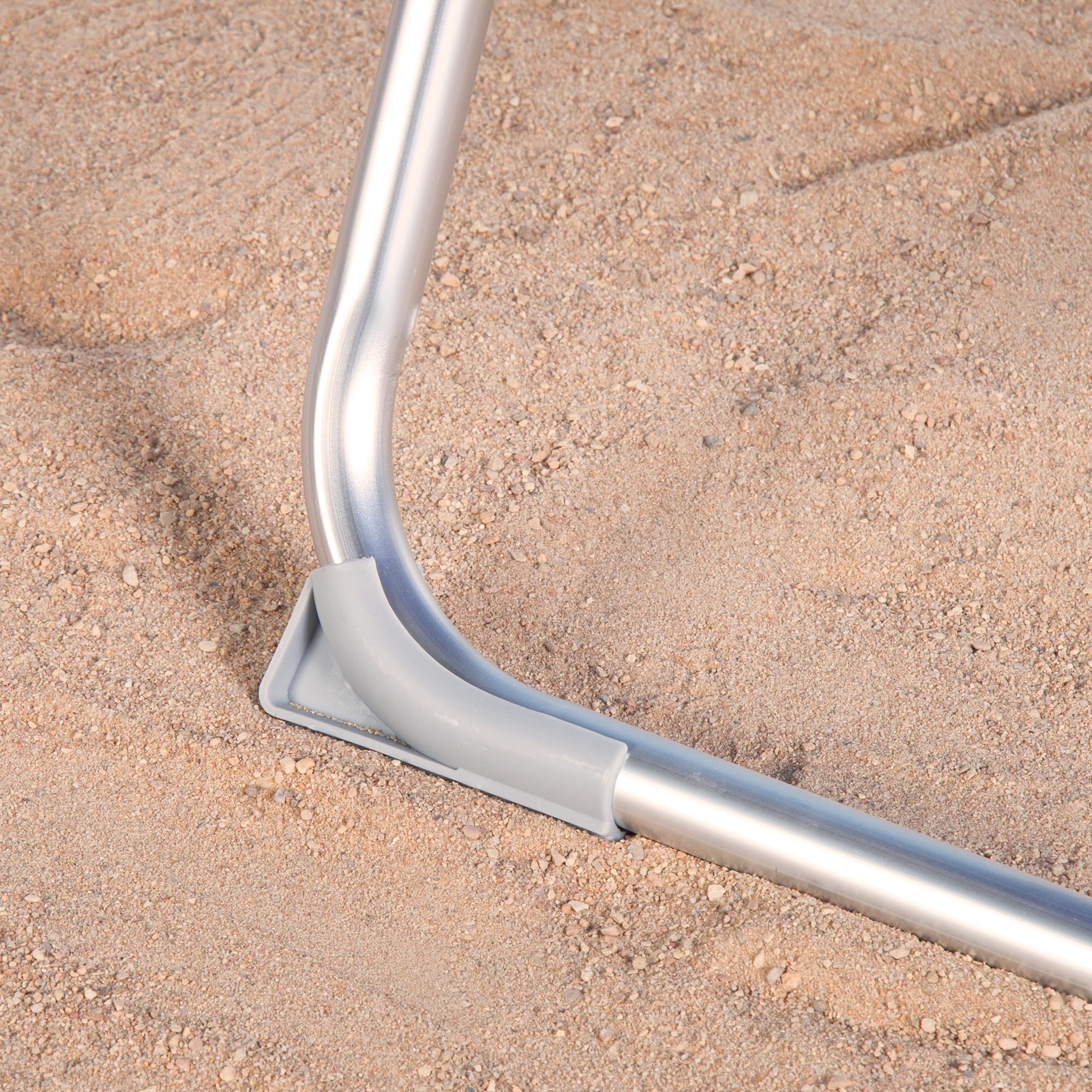 AKTIVE Beach- Chaise de Plage Pliante Haute Multipositions avec Dossier Réglable, Coussin, Protections Anti-Renversement et Poignée de Transport, Aluminium et Textilène, 48X60X90 cm, Bleu