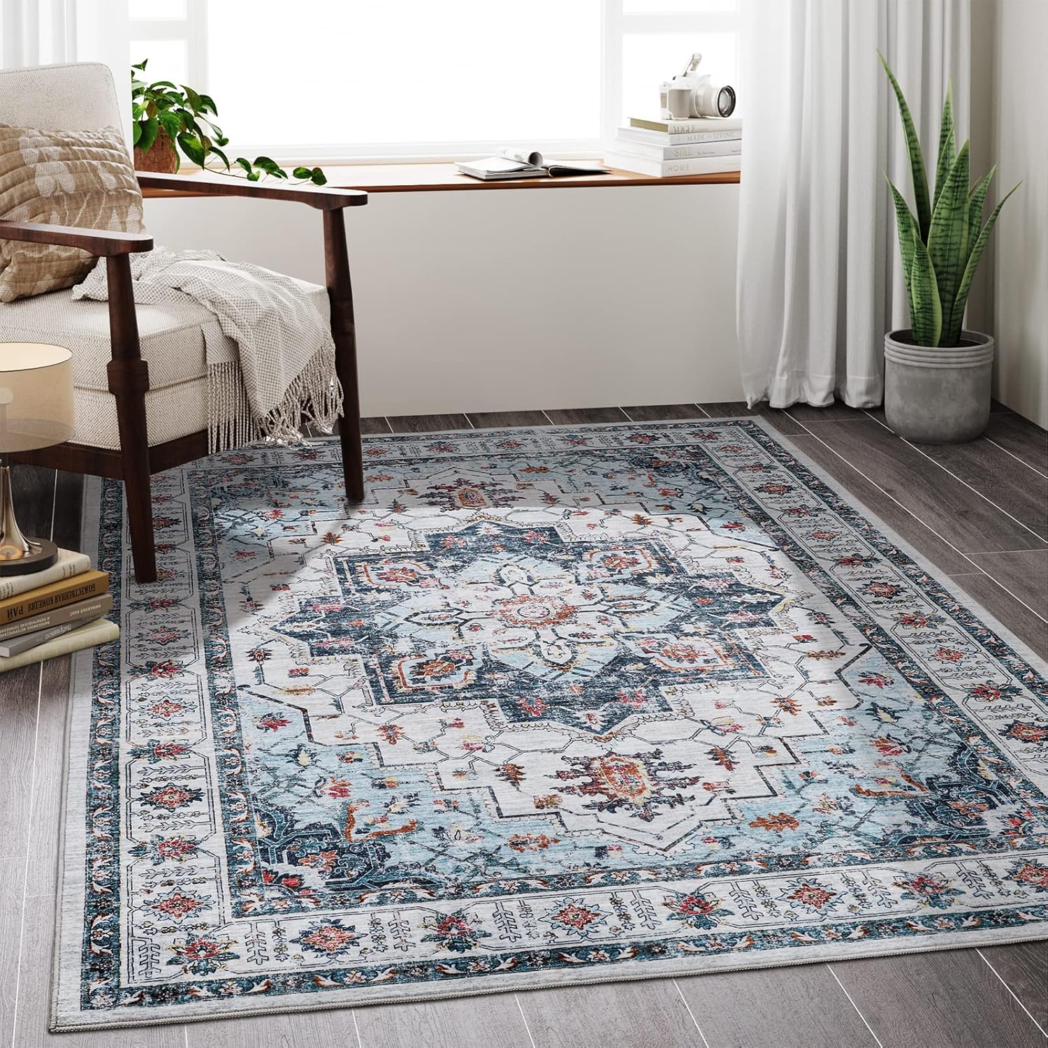 zesthome 8x10 Area Rugs,Stain Resistant Washable Rug,Ultra