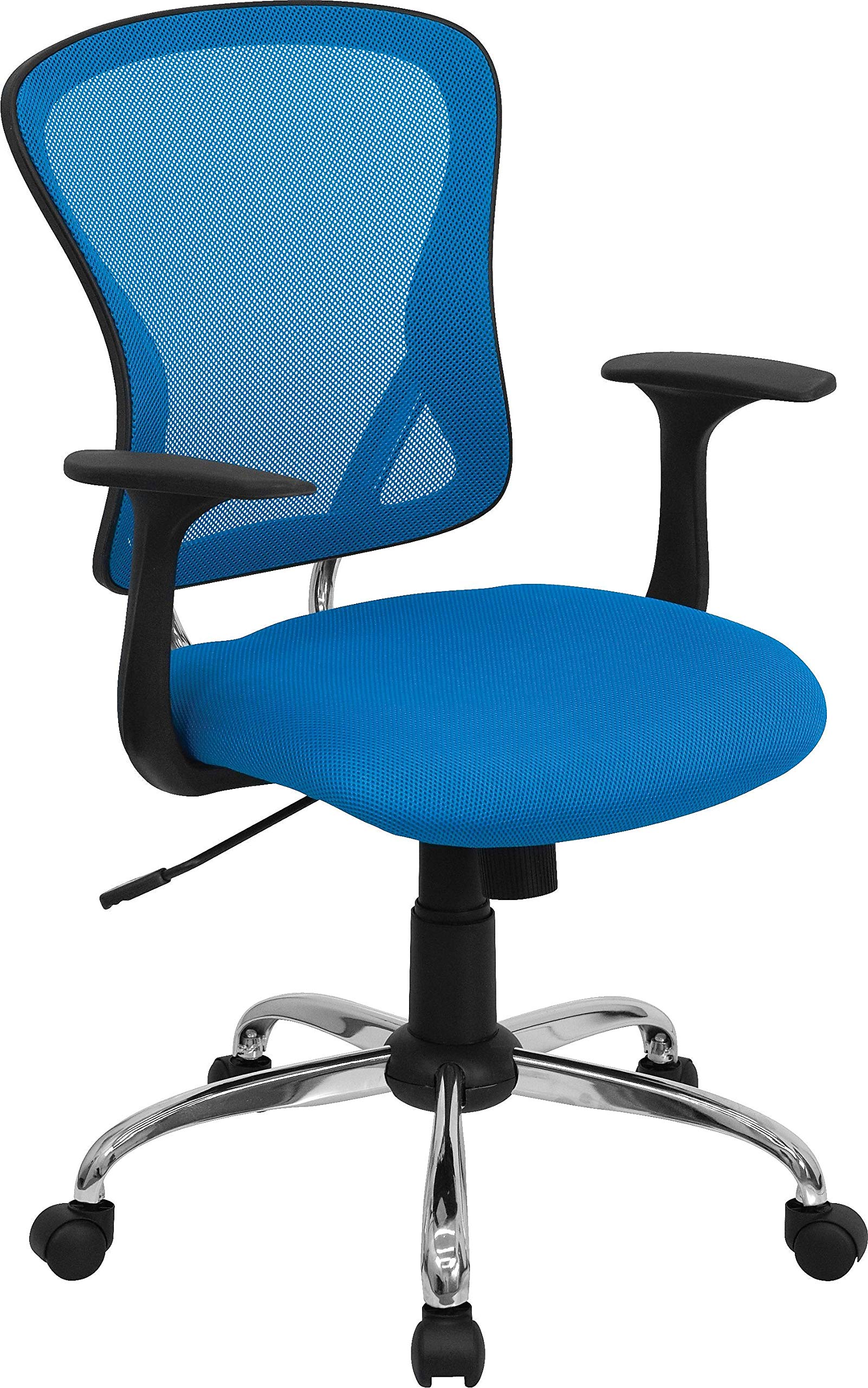 Amazon.com: Flash Furniture Alfred Mid-Back Blue Mesh Swivel Task