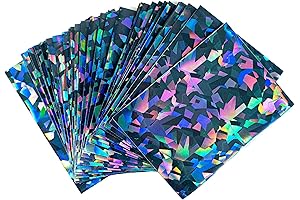 100 Black Holographic Card Sleeves For Optimal Card Protection and Glossy Aesthetics