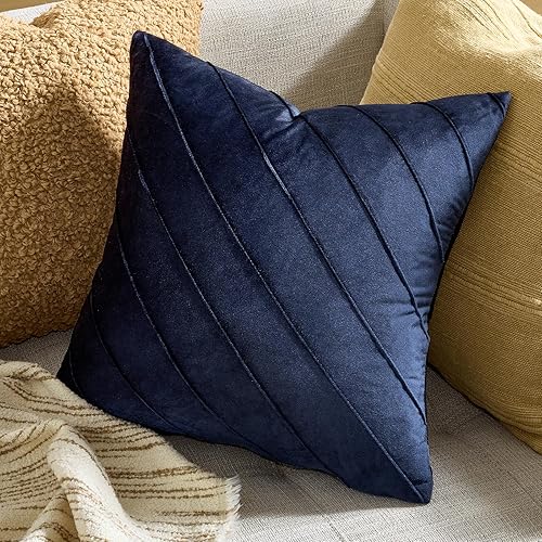 Vista 70 de GIGIZAZA Juego de 2 fundas decorativas de terciopelo de 18 x 18 pulgadas, fundas de almohada cuadradas de color verde azulado para sofá, fundas