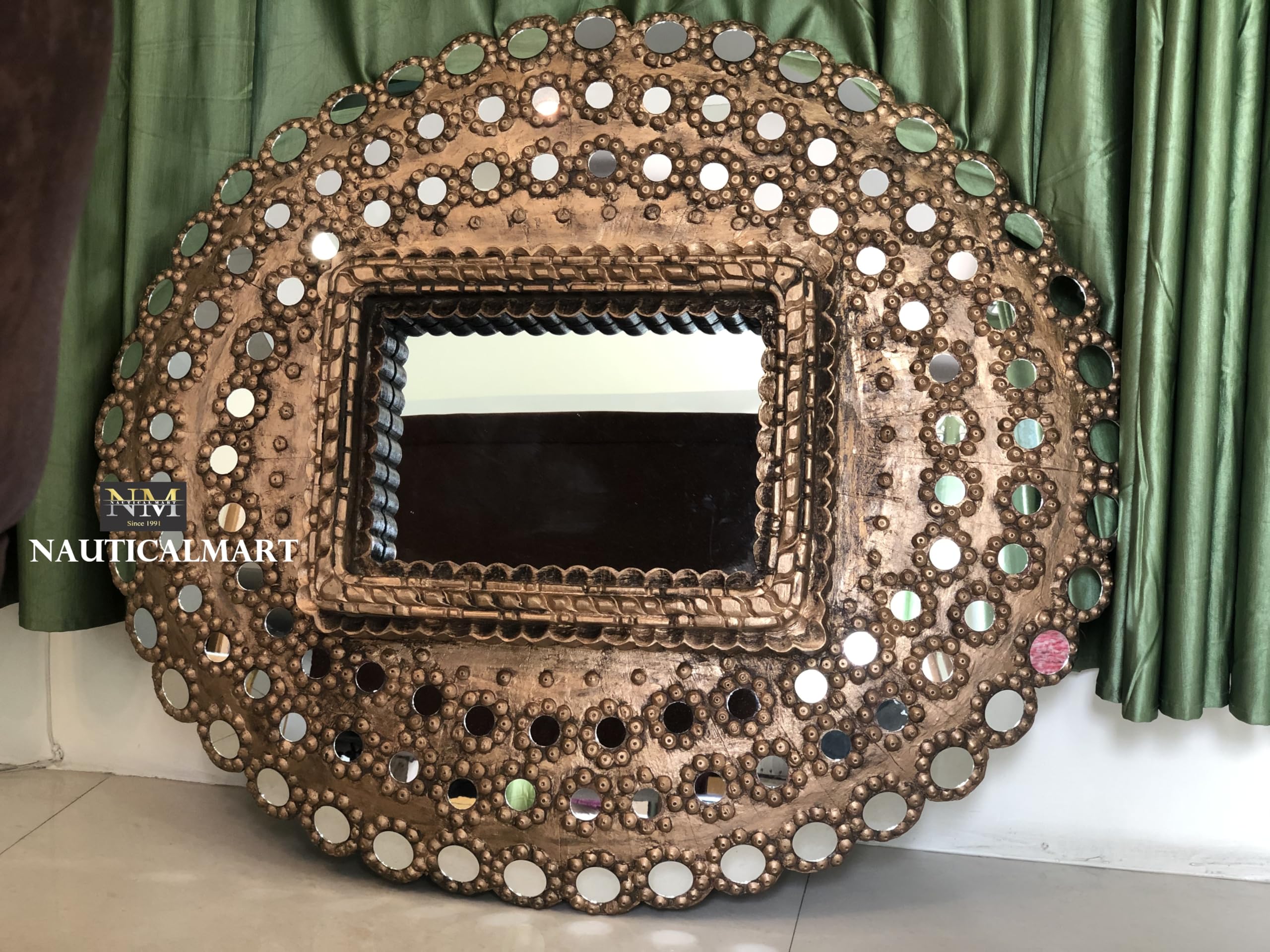 Amazon.com: NauticalMart Peacock Mirror Oval Shape Wall Decor