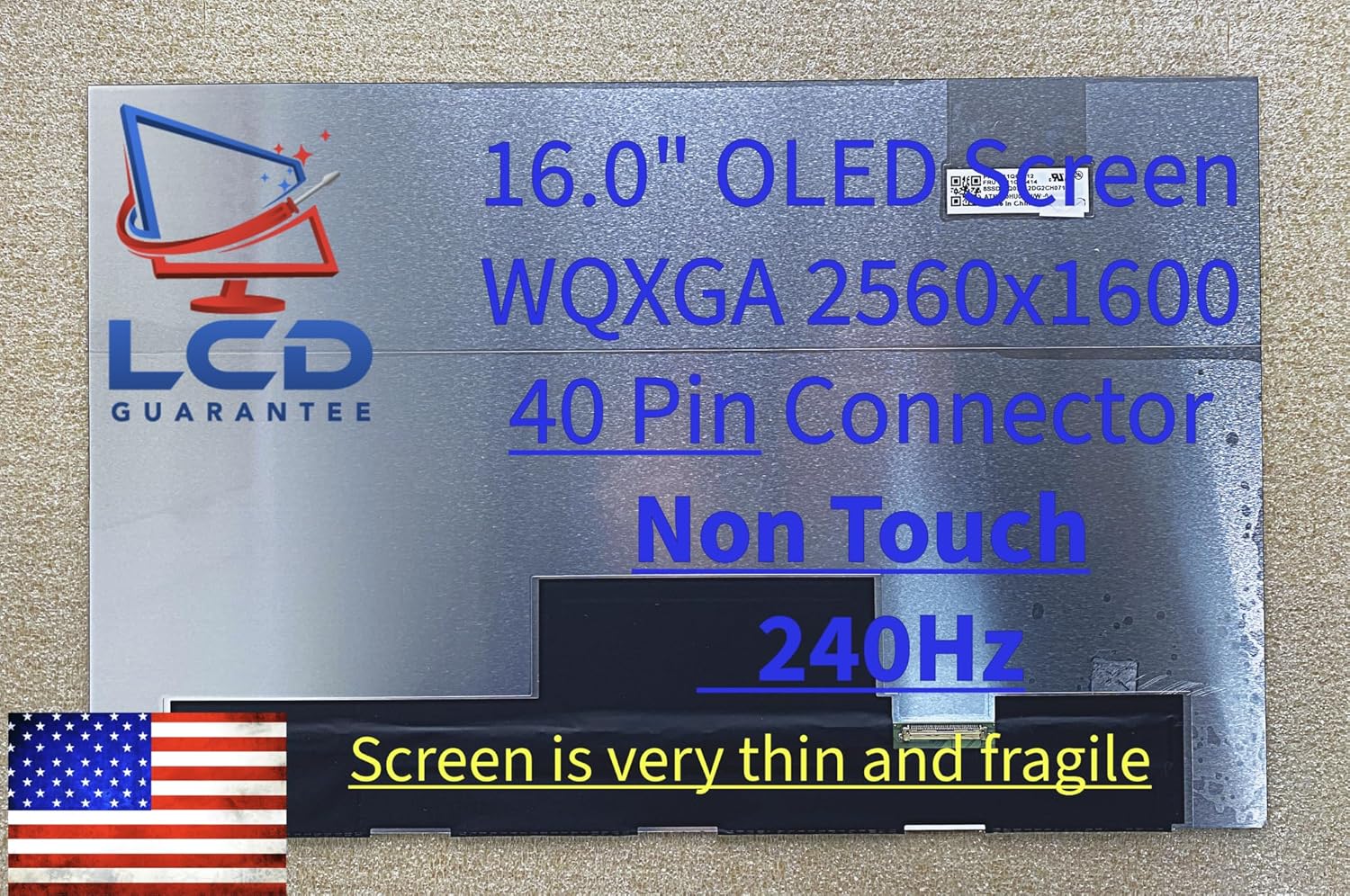 Laptop OLED Screen Replacement for Legion Pro 7 16IAX10H and Legion 7 16IAX10 16" WQXGA 2.5K 240Hz Non-Touch (83F50002US)