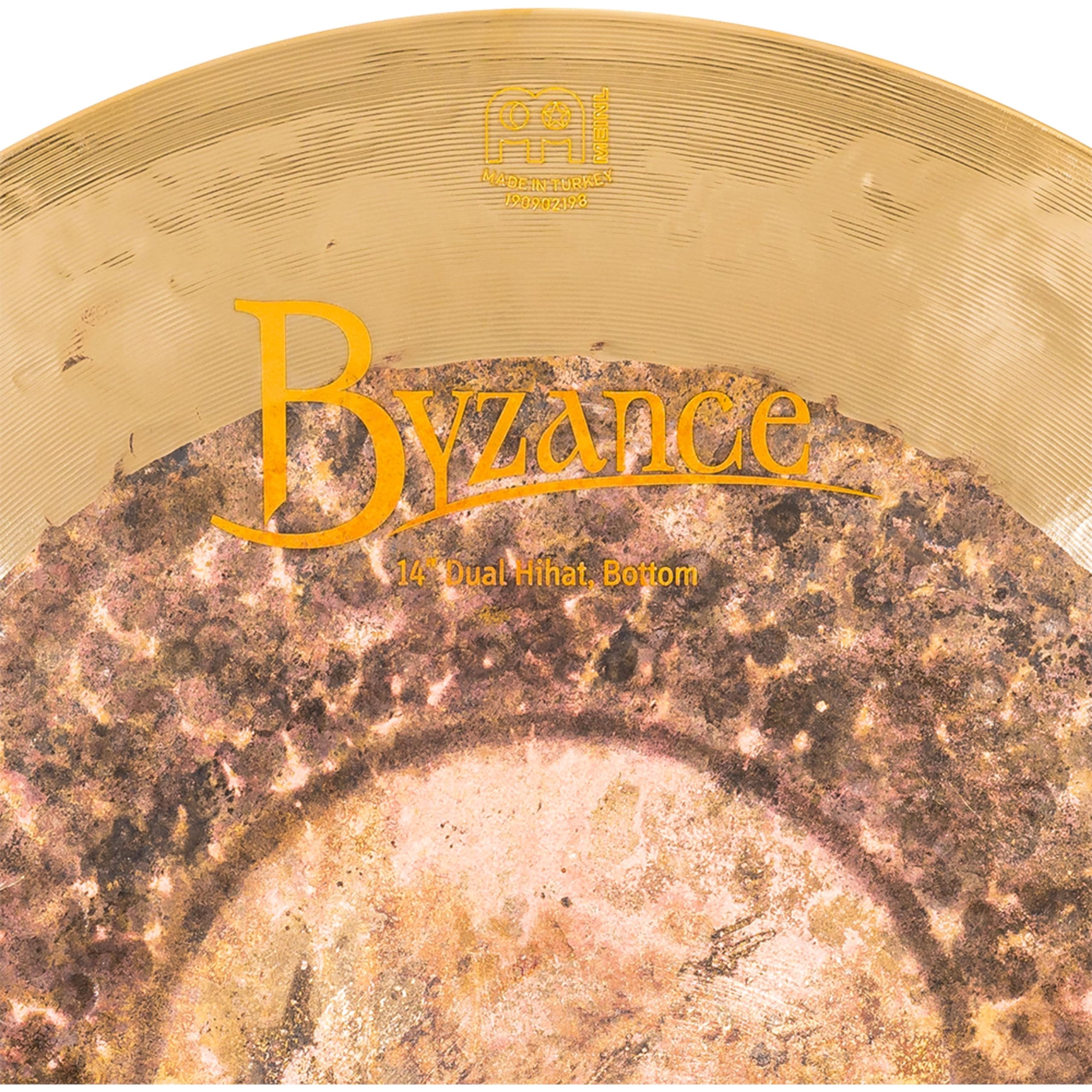Meinl Cymbals Byzance 14" Dual Hihat – Made in Turchia – Bronzo B20 martellato a mano, 2 anni di garanzia (B14DUH)