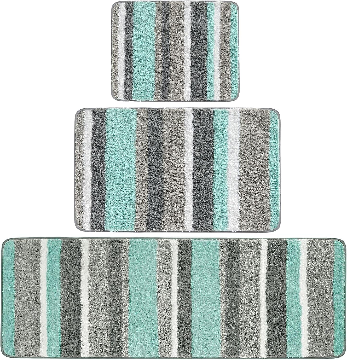 mDesign Soft Microfiber Polyester Spa Rugs for Bathroom