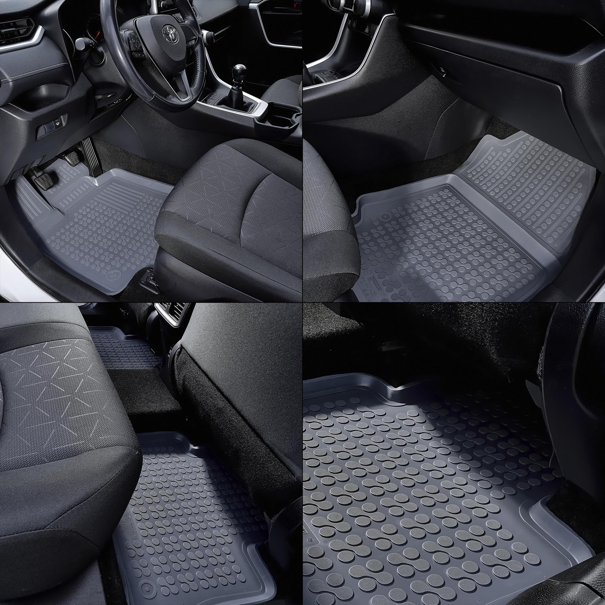 M MOTOS Tapetes De Goma Para Maletero Adapta Para Toyota Prius III (XW30) 2009-2015 Mejore