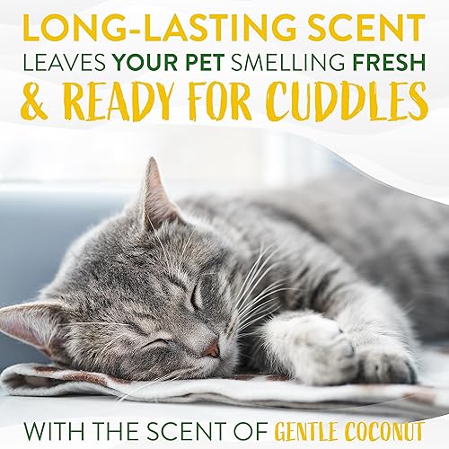 Miniatura 6 de TropiClean Champú hipoalergénico de coco para gatos  Champú suave para pieles sensibles  Champú natural derivado de ingredientes naturales