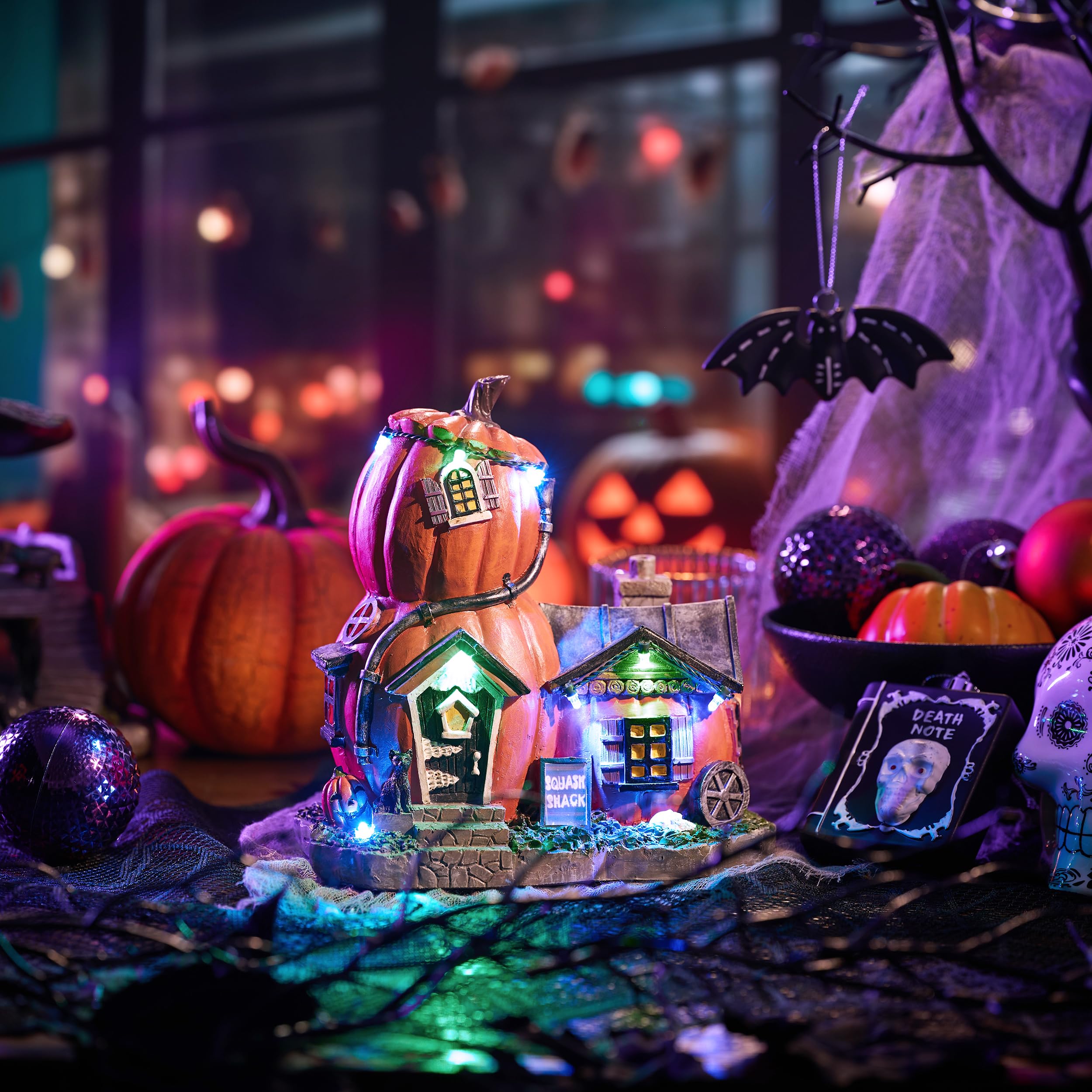 ハロウィン仕様・ディスプレーBOX/壁面のカボチャが光る・スタイリッシュジオラマ Amazon.co.jp: Valery Madelyn ハロウィン飾り ハロウィン置物