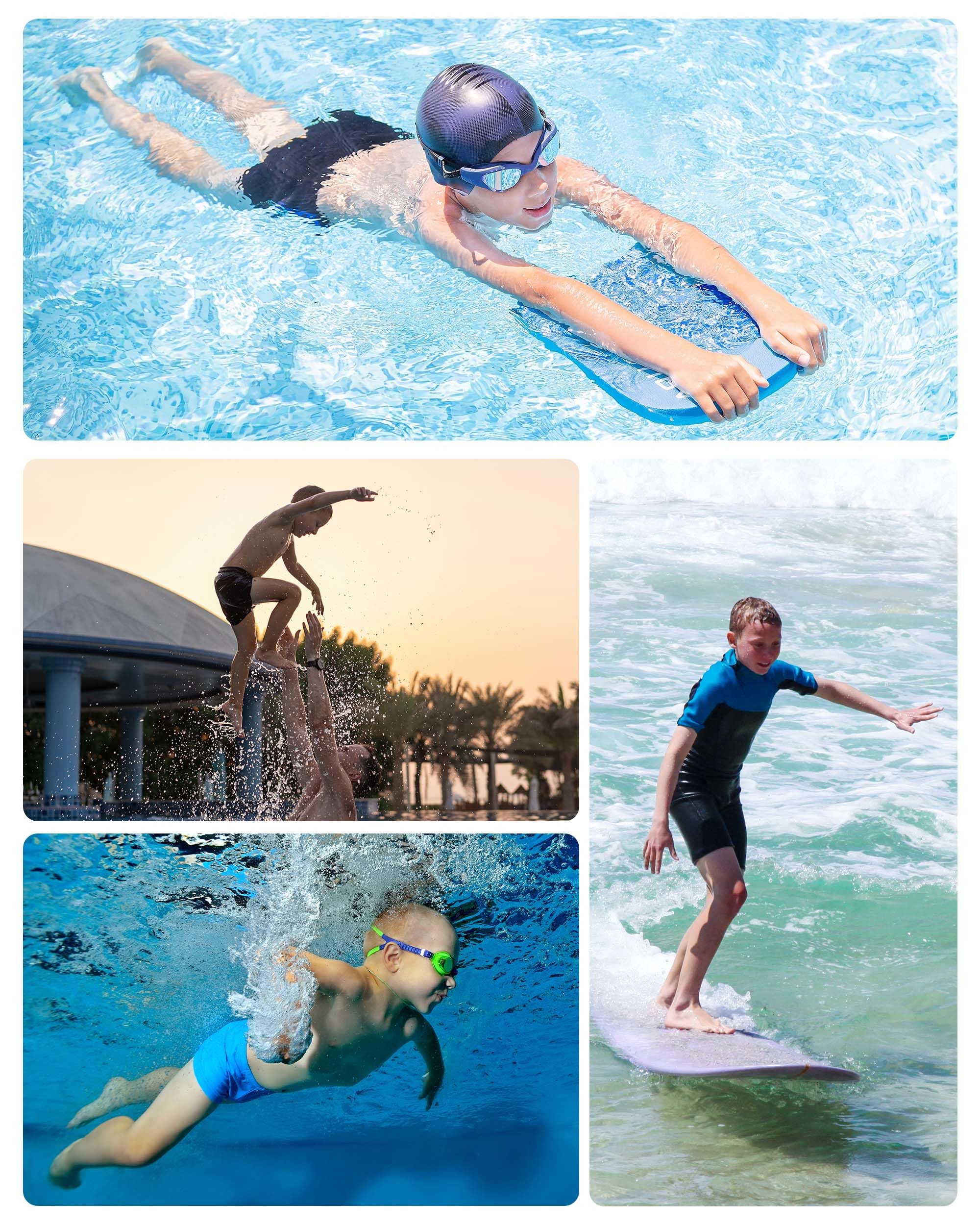 Jungen Badehose Jammer, Schnelltrocknend UV-Schutz 50+ Kompression Schwimmhose für Kinder Wettkampf Schwimmen Sport