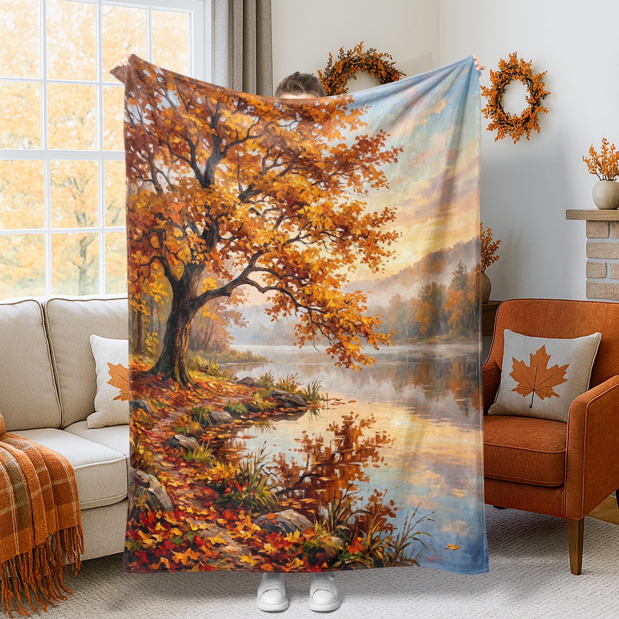 Couverture décorative grand format 152x203 pour lit dortoir et bureau