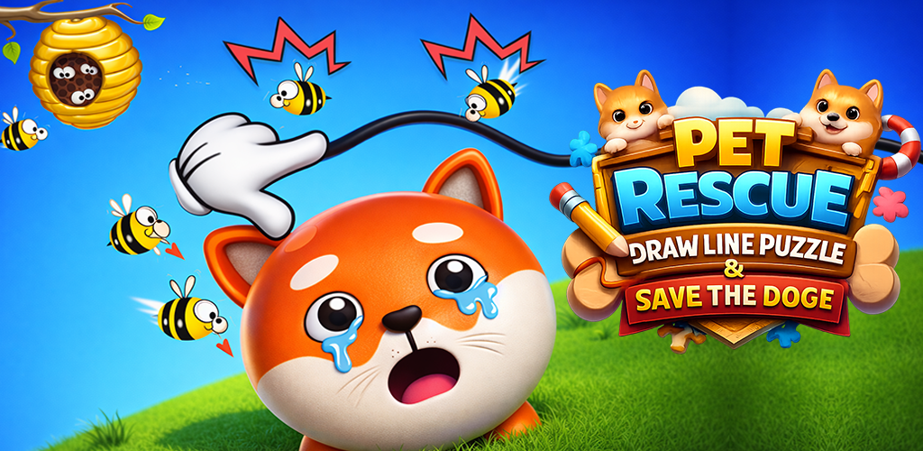 Pet Rescue: Draw Line Puzzle & Save the Doge-Amazonアプリ