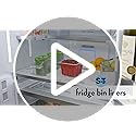 S&T INC. Fridge Liners, Shelf Liners for Kitchen Cabinets and Storage Bins, Non Adhesive Refrigerator Liners, Washable and Absorbent, 12 Inch x 24 Inch, Fruits, 5 Pack