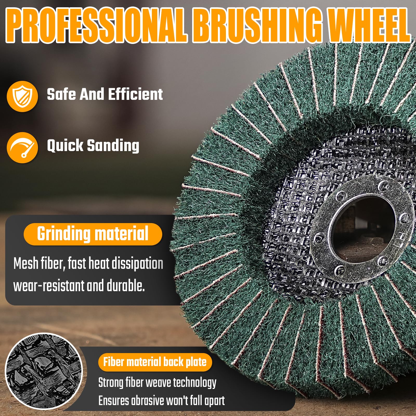 Scuff Grinder Junchamp 5Pcs 120 Grit Scour Flap Disc 4 1/2 Inch Coarse Polishing ...