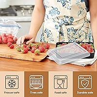 Vista 4 de E-far Bandeja para hornear con tapa, 9.4 x 7.3 x 2 pulgadas, antiadherente, rectangular, de acero inoxidable, para horno tostador, utensilios