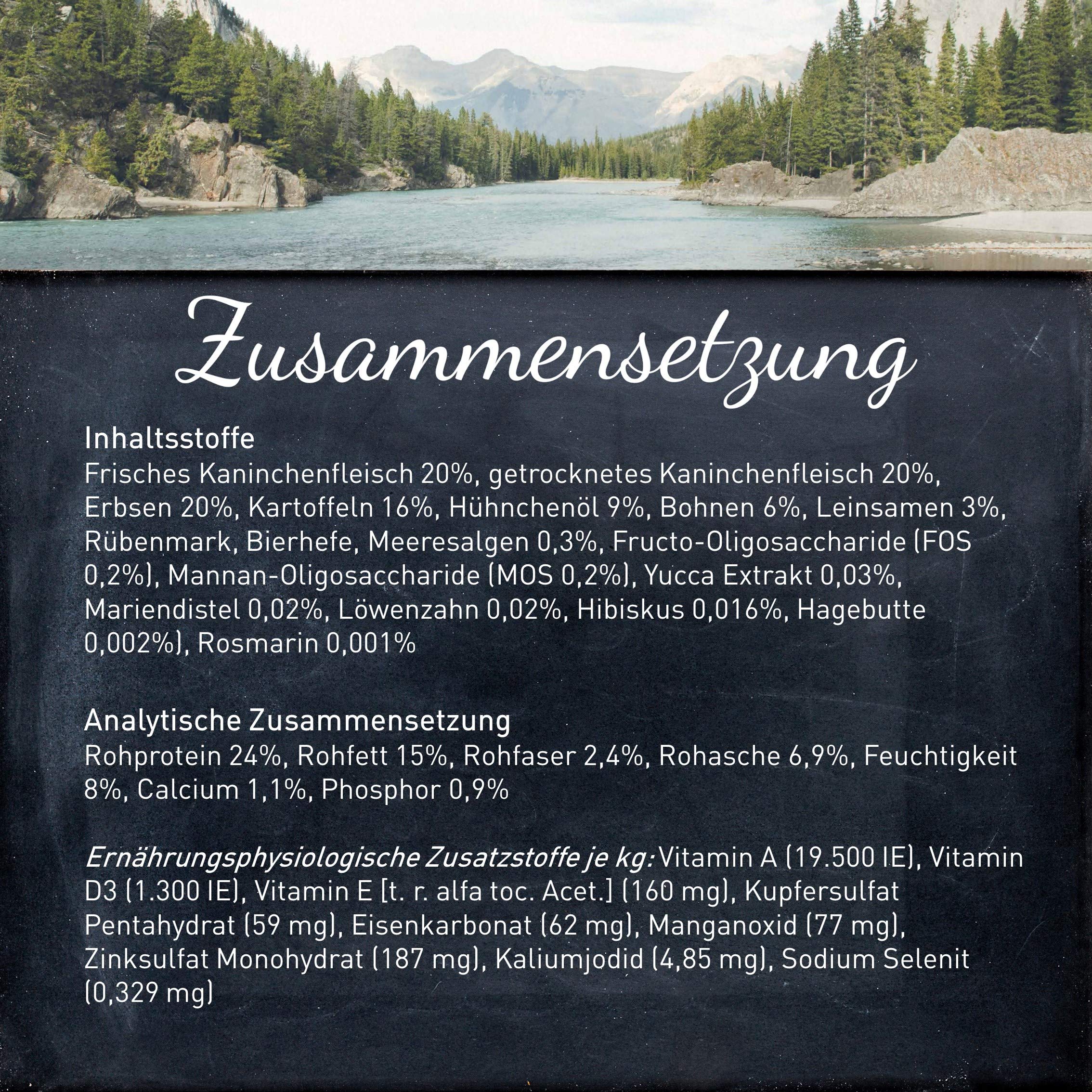 WILDES LAND – Wild | Trockenfutter mit extra hohem Fleischanteil und natürlichen Zutaten für ausgewachsene Hunde. Alleinfutter ohne Zusatzstoffe im Beutel | 12kg Wild