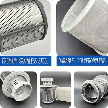 Fit For BOSCH NEFF SIEMENS Dishwasher Micro Filter Set - Replacement Bosch 00615079Dishwasher Micro Filter replaces part number AP4372139, 00170841, 00174936, 170841, 174936, 615079