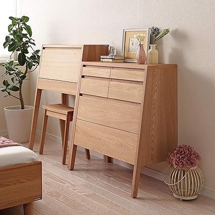 【カリモク正規品】収納 引き出し チェスト リビング キッチン 寝室 日本製 メーカー保証3年 ピュアオーク karimoku  幅78.5cm奥行:40cm高さ:85cm QT2814MEK