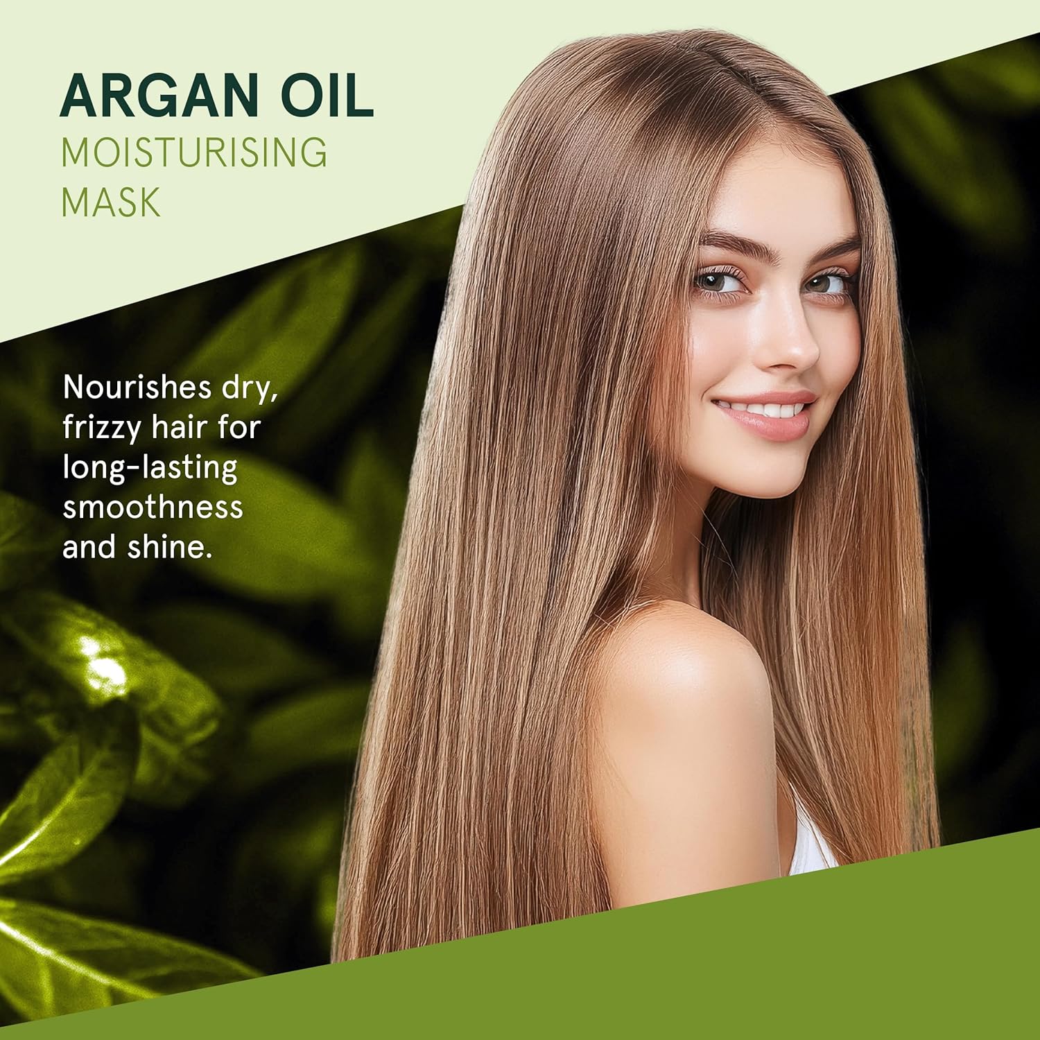 INOAR Argan Oil Hair Mask Hidratante Deep Moisture & Repair Treatment, 17.64 Fl Oz - Image 2